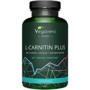 Vegavero L-Carnitine Plus | with Choline & Green Coffee [120 капсули]
