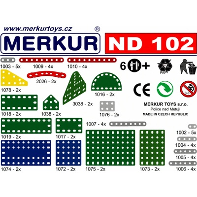 Merkur ND 102 krátke pásiky a doštičky