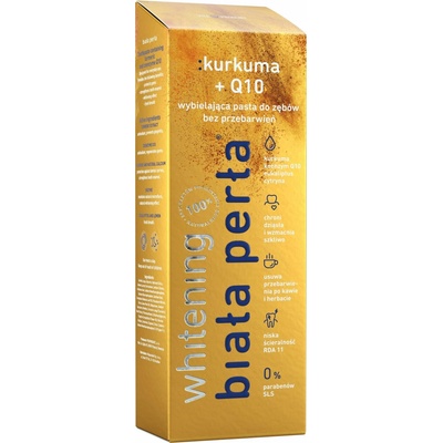 Biała Perła White Pearl bieliaca bez škvŕn Kurkuma + Q10 75 ml