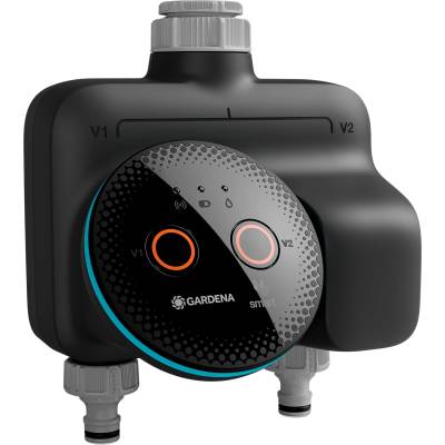 GARDENA smart Dual Water Control irrigation controller; smart: Data-controlled irrigation*, Smart Home Integration*, For two independent garden areas, High-quality valve technology (19034-20)