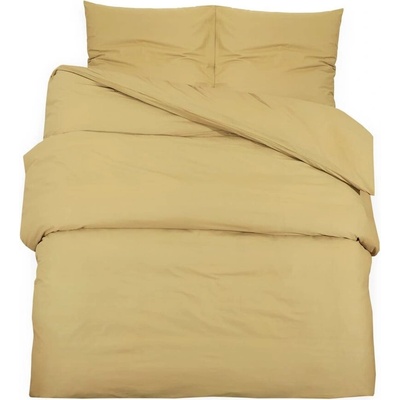 Комплект спално бельо, Tаупе, 135x200 см, памук