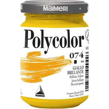 Maimeri Vynil Polycolor АКРИЛНА боя Brilliant Yellow 074 140 ml 1 бр (M1220074)