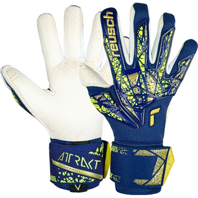 Reusch Attrakt Gold X GluePrint modrá/zlatá