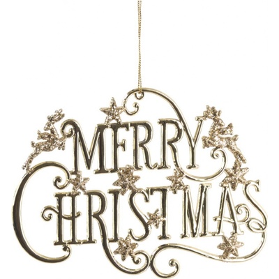 Drevený výrez nápis Merry CHristmas 25 cm