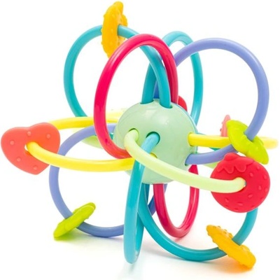 Baby Mix Силиконово-пластмасово гризалче с дрънкалка Baby Mix