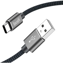 Budi 206T/2M USB-A na USB-C, 2,4A, 2m, černý