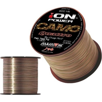 Awa-Shima Ion Power Camo Quattro 600 m 0,25 mm 8,4 kg