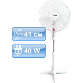 41 см бял вентилатор на стойка Perfect (1003824)