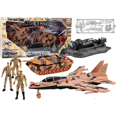mamido Vojenská sada tank, stíhačka, vojaci so zvukmi a svetlami