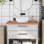 vidaXL Плот за баня 100x50x4 см масивно дърво бук (356006)