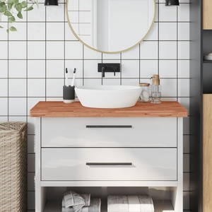 vidaXL Плот за баня 100x50x4 см масивно дърво бук (356006)