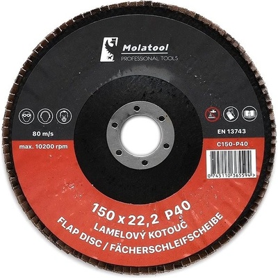 Molatool Lamelový brusný kotouč 150 mm P40 C150-P40