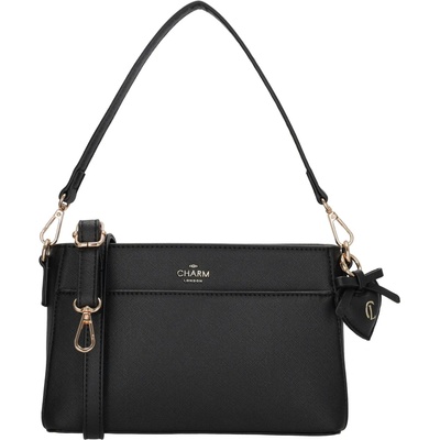 Charm London Černá elegantní crossbody kabelka "Samantha"