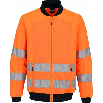 Portwest Bunda T164 Mesh Panel Work reflexní žltá/navy