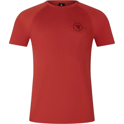 Endura Мъжка фланелка с къс ръкав за колоездене Endura Loop S/S Tech Tee Cycling jersey - Brick Red - размер XXL (056-3534-0216)