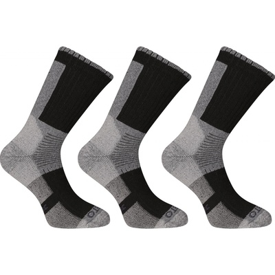 Nedeto 3PACK ponožky vysoké zimní 3NWS1 šedé