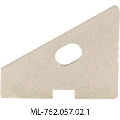 ML-762.057.02.1 Koncovka pro RQ s otvorem, stříbrná barva, 1 ks
