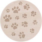 FD Бежов детски килим ø120 cm Paws Light Beige - FD (5901760435956)