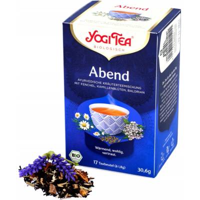 Yogi Tea čaj na pokojný spánok Abend BIO 17 vrecúšok Medovka Rumanček DE