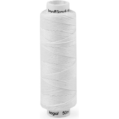 Nitě lněné knoflíkové 50 m Varianta: 001 bílá, Balení: 1 ks
