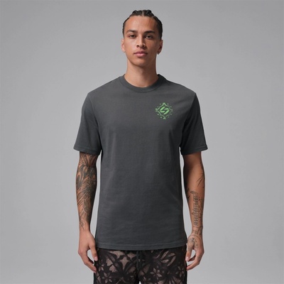 Air Jordan Тениска Air Jordan Men's T-Shirt - Anthractie/Lime