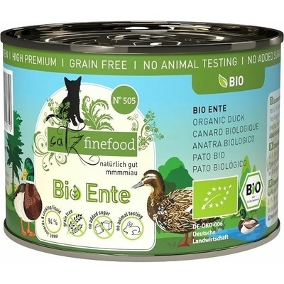 Catz Finefood Bio No.505 s kachním masem 200 g