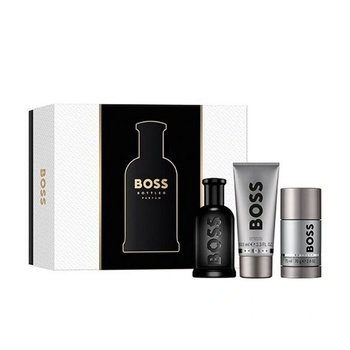 HUGO BOSS Bottled Parfum подаръчен комплект за мъже Размер Extrait De Parfum 100ml + 100 ml Душ гел + 75gr дезодорант стик