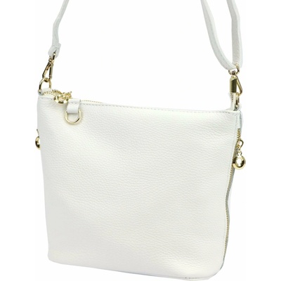 Luka dámska kožená crossbody kabelka biela 26-110 DOLLARO