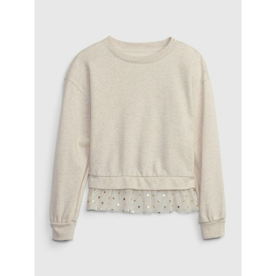 GAP Детски парти суитшърт GAP GAP | Bezhov | Момичешки | 160-164