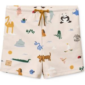 LIEWOOD Детски бански слипове LIEWOOD Kid's Otto Printed Swim Pants Swim brief - Around The World / Sandy - размер 122 (EU) (750-2490-0117)