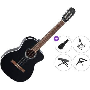Takamine GC2CE Premium SET 4/4 Black Класическа китара с предусилвател