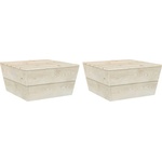 vidaXL Градински маси 2 бр 60x60x30 см импрегнирана смърчова дървесина (315635)