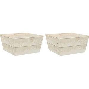 vidaXL Градински маси 2 бр 60x60x30 см импрегнирана смърчова дървесина (315635)