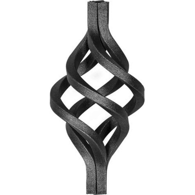 PSG Ozdobný košík pre kovaný plot, bránu, zábradlie a mreže 12.081, pr. 14x14 mm, 130 x 65 mm