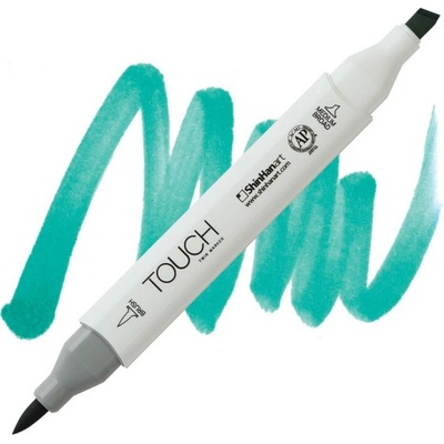 Lihová fixa TOUCH oboustranná Brush & Chisel, Turquoise green light (BG57)