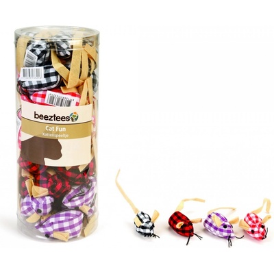 Beeztees Hračka pro kočky látková myš 4cm
