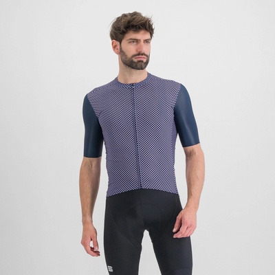 Sportful Checkmate jersey galaxy blue chalck violet