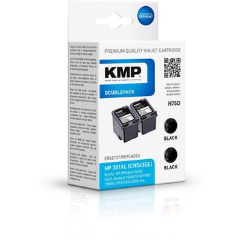 Compatible KMP HP301XL DoublePack черна печатаща касета, 2x480 страници (1719,4021)