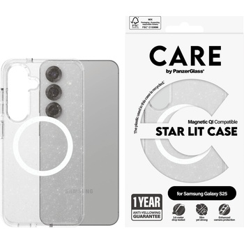 Image 1 of Panzer Гръб Care by PanzerGlass за Samsung Galaxy S25, Flagship Case, Urban Combat, Star Lit, QI Compatible, Блестящ