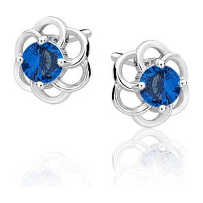 Lunica Květinové stříbrné náušnice 0160