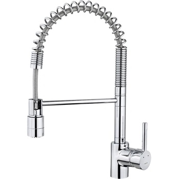 Strohm Teka Ares K 937 Кухненски смесител, душ с 2 вида струи на водата, въртящ се чучур, хром (Б.039.ХР)