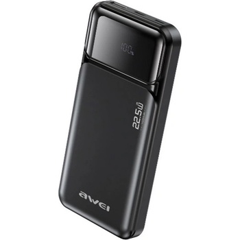 Awei Аварийно зарядно устройство AWEI PA-90 USB+2 Type-C 10000mAh, LED дисплей, ЧЕРНО (PA-90)