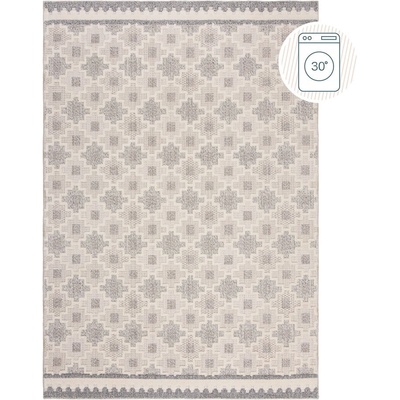 Flair Rugs Сиво-бежов килим подходящ за пране 78x150 cm Graysen - Flair Rugs (503119379100)