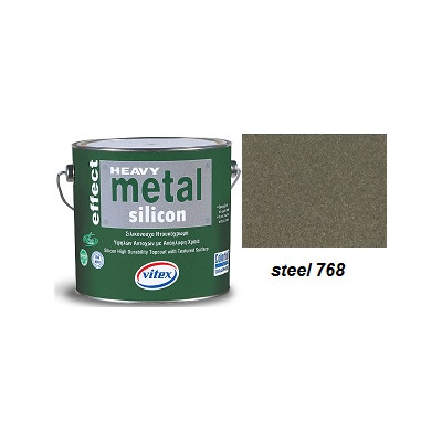 Vitex Heavy Metal Silicon Effect - štrukturálna kováčska farba 768 Steel 2,25L 0565