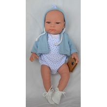Lamagik Realistické miminko chlapeček Menší John s kohoutem 39 cm