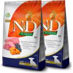 FARMINA N&D кучешка GF ТИКВА за кученца medium/maxi, агнешко и боровинка 2 x 12кг