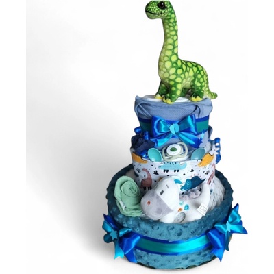 BabyTorta trojposchodová plienková torta pre bábätko DINO 2