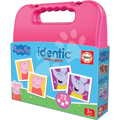 Identic Memo Game Pexeso v kufríku Peppa Pig Educa pamäťová hra 72 kariet