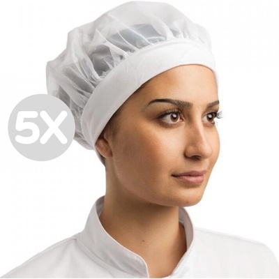 Whites Chefs Clothing Whites pohodlná čiapka so sieťkou biela