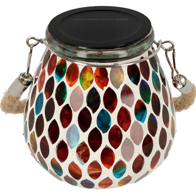 BAUHAUS Solární svítidlo lucerna modrá/červená 10,5 cm RGB GD210084-2
